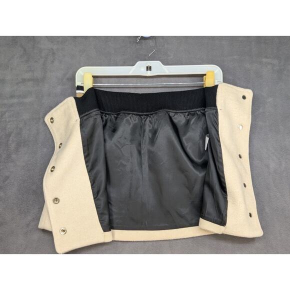 13DE MARZO Vintage Baseball Dress Lamb's Wool Skirt Mini Small - Picture 9 of 12